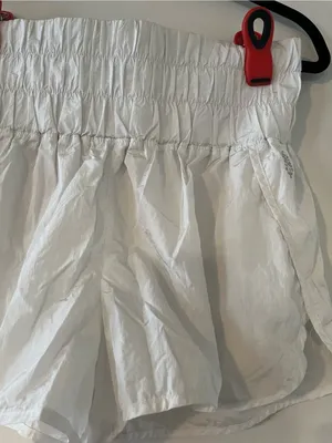 Free People Movement White High Rise Athletic Short Large Stretchy Loungewear thumbnail 3