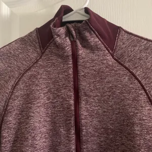Lululemon Women’s 4 Always Alert 1/2 Zip Heathered Garnet Winter Outdoor Top thumbnail 2