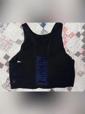 Athleta Black High-Neck Crop Sports Bra thumbnail 6