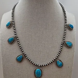 White Water Turquoise Desert Beads thumbnail 1