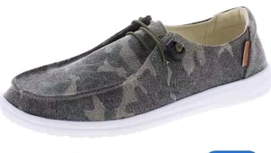 Corky’s kayak camouflage canvas‎ loafers size 9 thumbnail 1