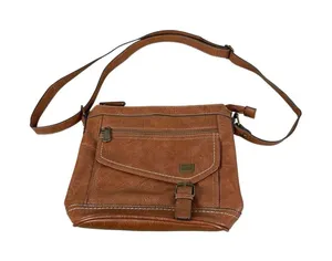 b.ø.c Born Concept Cognac Brown Faux Leather Crossbody Bag Messenger Purse thumbnail 1