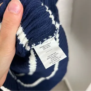 Petal & Pup Leanna Stripe Trim Navy Knit Sweater Size M thumbnail 9