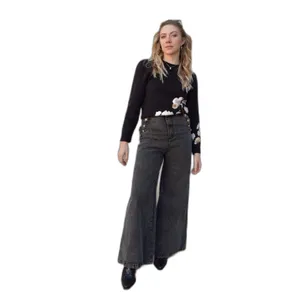 Free market flying tomatoes extreme wide leg dark sailor jeans size 27‎ thumbnail 14