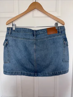 Princess Polly Grishea Low Rise Denim Skirt Blue Size 10 thumbnail 6