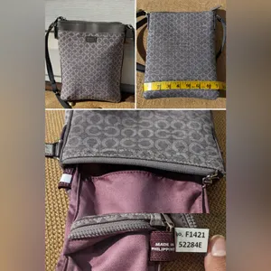 Coach Madison Op Art Swingpack Crossbody Gray Signature 52284E thumbnail 2