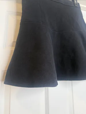 Madewell Black Flared Mini Skirt sz 4 thumbnail 3