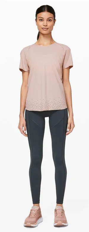 lululemon athletica Performance Tee Quick Pace Short Sleeve Size 10 thumbnail 1