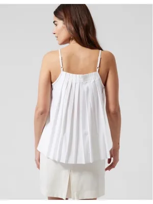Athleta Hayes Pleated Tank Top Women’s Size S NWT Bright White thumbnail 2