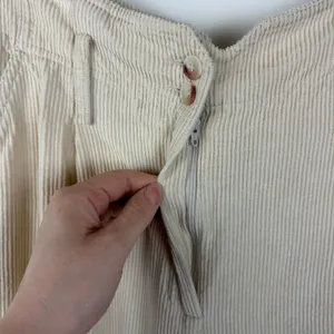 Sézane Cream Corduroy‎ Wide Leg Trousers Pants Size 40 US 8 Minimalist Old Money thumbnail 2