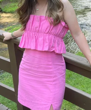 Impeccable Pig Pink Mini Dress thumbnail 1