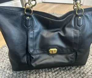 Coach Campbell Black Leather Satchel Bag G1320- F24845 thumbnail 1