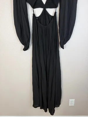 Indah Julie Solid Ruched Bodice Cutaway Maxi Dress Black Small $258 Revolve thumbnail 10