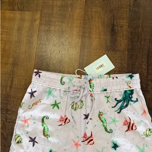 NWT Hill House Sea Creatures Linen Wide Leg Pants Women’s Size L thumbnail 3