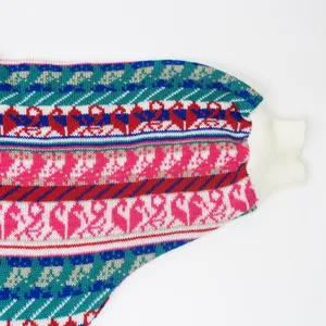Vintage 90s Western Connection II Fair Isle Bubble Hem Short Sleeve Sweater thumbnail 7