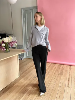 Djerf Avenue Getaway Top Grey Melange 100% organic cotton NWOT Size XS sweater thumbnail 3