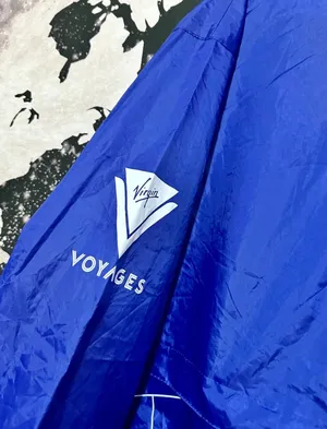Virgin Voyages Meteor Shower Packable Rain Jacket Blue Size XL thumbnail 2