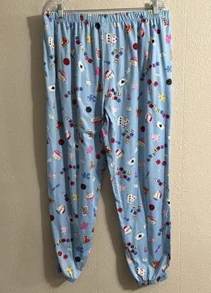 Womens Light Blue Game Night Joggers With Pockets thumbnail 6