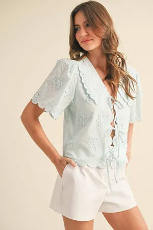 &Merci Tie Front Top thumbnail 2