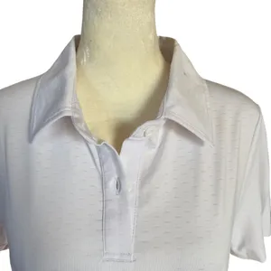 ZYIA Active women's polo shirt white short sleeve collared lightweight small thumbnail 5