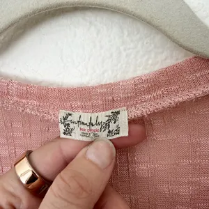 [Free People] Blush Pink Ribbed Knit Aura Layering Long Sleeve Top Crew Neck XL thumbnail 10