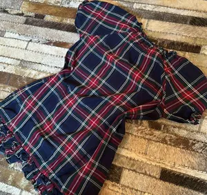 Hill‎ House Katherine Tartan Plaid Holiday Mini Nap Dress Navy Size XS thumbnail 10