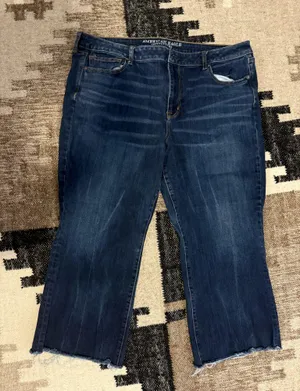 American Eagle Outfitters Hi-Rise Crop Flare Jeans thumbnail 1