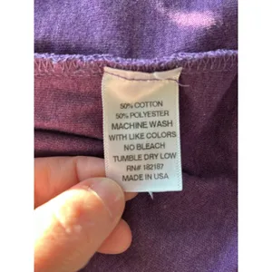 Flying colors purple active pull-over long sleeve top medium USA yoga workout thumbnail 4