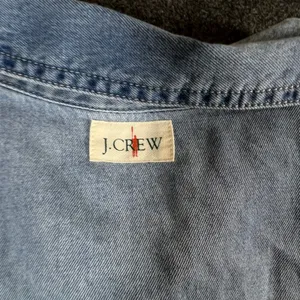 J.Crew Always Women Light Wash Denim Popover Shirt Blue Long Sleeve Cotton Small thumbnail 5