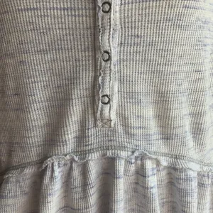 Free People We the Free Babydoll Peplum Purple Off White Top Size XS thumbnail 6
