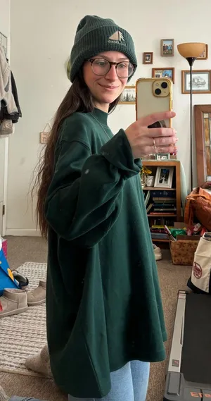 Green mock neck pullover Size L thumbnail 1