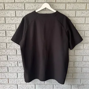 FIGS Scrub Top BLACK Kangaroo Pocket Size XL thumbnail 2