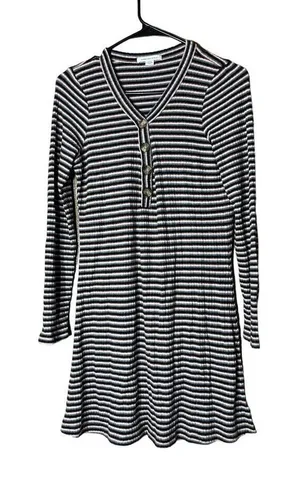 American Eagle Brown Stripped Knit‎ Dress Size Medium thumbnail 1