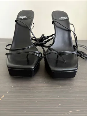 Jeffrey Campbell Primadonna strappy lace-up Platform block heels black size 9 thumbnail 13