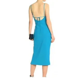 Cinq à Sept Blue Cairen Thigh slit bodycon midi dress WOMENS 0 thumbnail 4