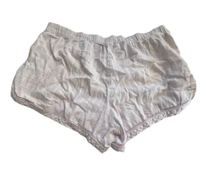 Victoria's Secret Pink Ivory Silver Stripe Cotton Shorts Size Medium thumbnail 4