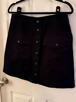 Banana Republic Black 10 Steppe Linen-Blend Mini Skirt New With Tags NWT thumbnail 4