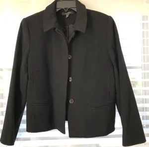 Vintage Louben Cashmere/Wool Black Jacket Petite M thumbnail 2