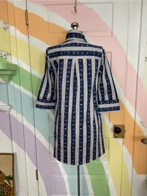 Tuckernuck Charlie Dress in Stillwater Blue Stripe Mini Cotton Sz XS 🧡🎀 thumbnail 9
