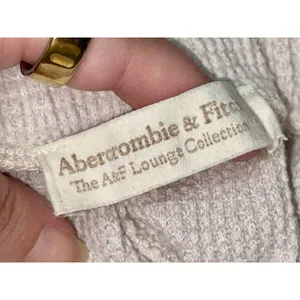 Abercrombie & Fitch Lounge Collection White Waffle Knit Jogger Sweatpants Sz XS thumbnail 3