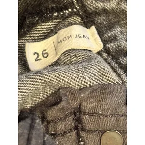PacSun Mom Jeans Size 26 Black Gray Wash High Rise Straight Leg thumbnail 5