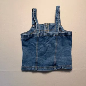 John Galt Button Front Denim Camisole Top Blue Stretch Women Size S thumbnail 5