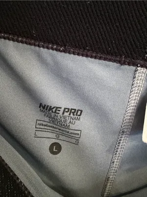 Nike Pro Gray and Black Polka Dot Bike Shorts Large thumbnail 5