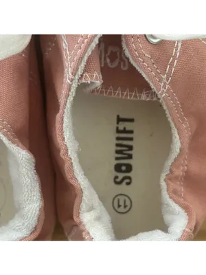 Versatile Pink and White Sneakers with Classic Design Size 11 thumbnail 4