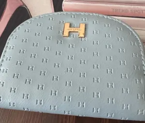 Halston blue wallet luxury designer thumbnail 1