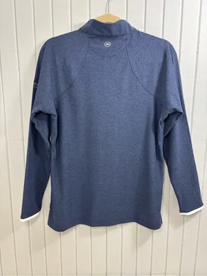 Peter Millar Navy Quarter-Zip Pullover White Trim Performance Top Size L NWT thumbnail 4
