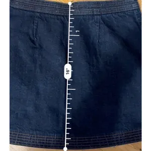 Abercrombie & Fitch Denim Mini Skirt Size 6 Dark Wash Zip Front Cotton Jean Y2K thumbnail 7