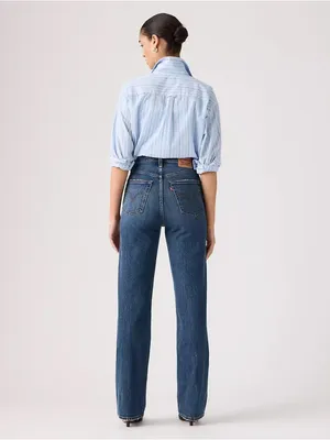 Levi’s Ribcage‎ Straight Leg Jeans Size 26 Medium Wash High Rise Denim thumbnail 2