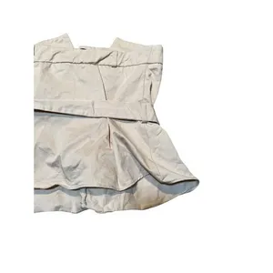 Zara Women's Sz Small Gabardine Top with Belt Light Beige Khaki Strapless Cotton thumbnail 10