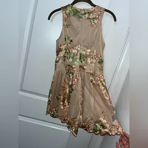 Hello Molly Fairy Embroidery Mesh Floral Plunge Neckline Zip Up Romper Sz 10 thumbnail 7
